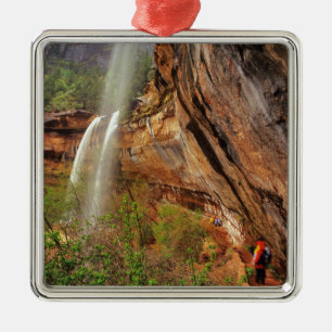 Hiking The Emerald Pools Trail in Zion National Metal Tree Decoration