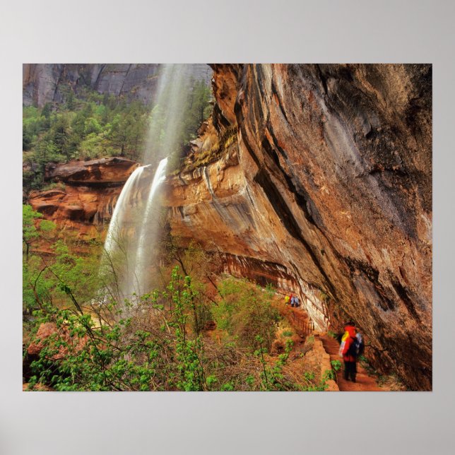 Hiking The Emerald Pools Trail in Zion National Poster (Front)