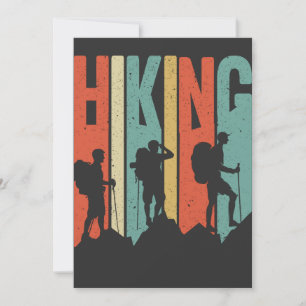 Hiking Themed Adventure Shirt, Vintage Hiking Thank You Card