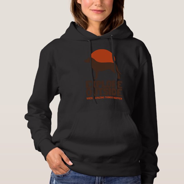 Hiking Themed Explore Outside Hoodie (Front)