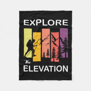 Hiking Time, Explore The Elevation Fleece Blanket
