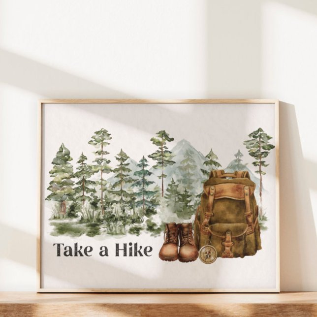 Hiking to Mountain Outdoor Quote  Poster (Close Up Photo)