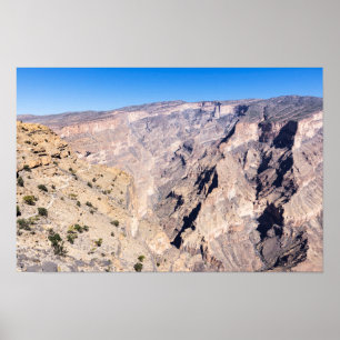 Hiking trail in Jebel Shams Poster