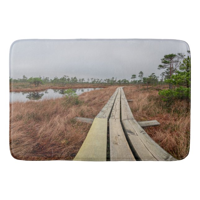 Hiking trail in swamp bath mat (Front)