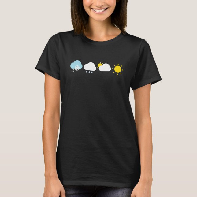 Hiking Travel Weather Sun Rain T-Shirt (Front)