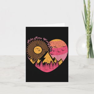Hiking trekking hike more worry less  card