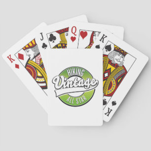 Hiking Vintage all star Poster Classic Round Stick Playing Cards