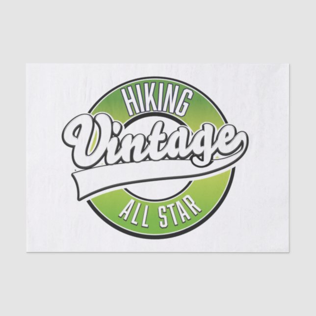 Hiking Vintage all star Tissue Paper (Front)