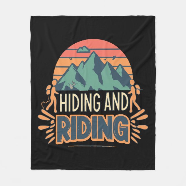 Hiking Where Journeys Become Adventures Fleece Blanket (Front)