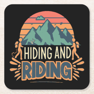 Hiking Where Journeys Become Adventures Square Paper Coaster