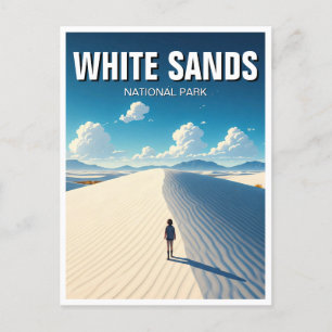 Hiking White Sands National Park Souvenir Postcard