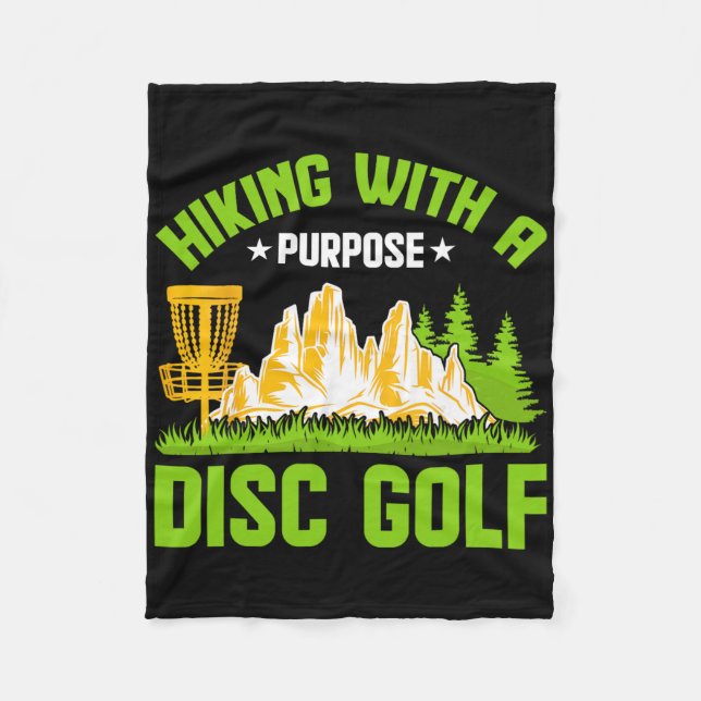 Hiking With A Purpose Disc Golf  Fleece Blanket (Front)
