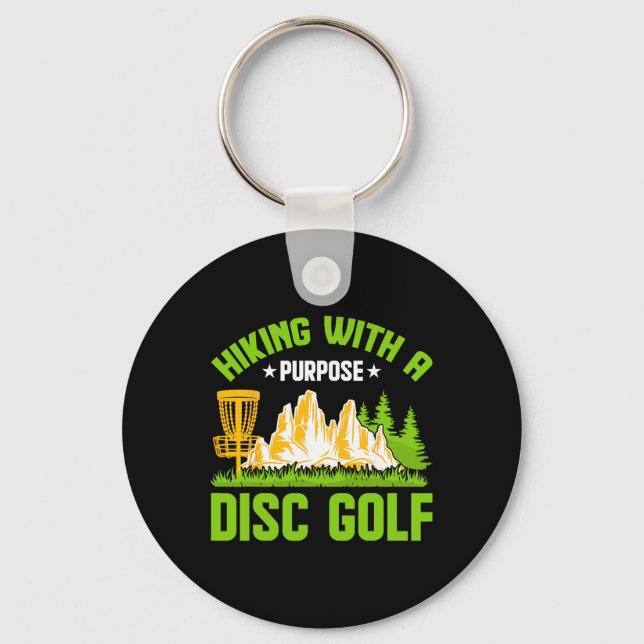 Hiking With A Purpose Disc Golf  Key Ring (Front)