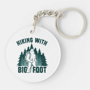 Hiking With Bigfoot Keychain