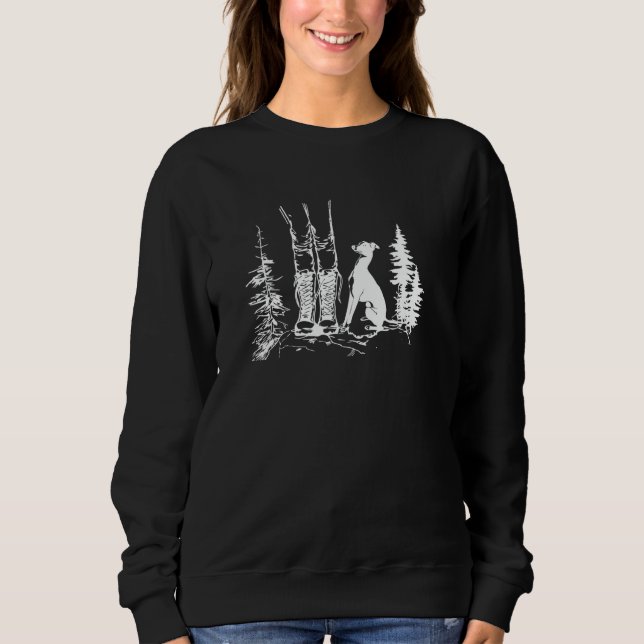Hiking with Italian greyhound Sweatshirt (Front)