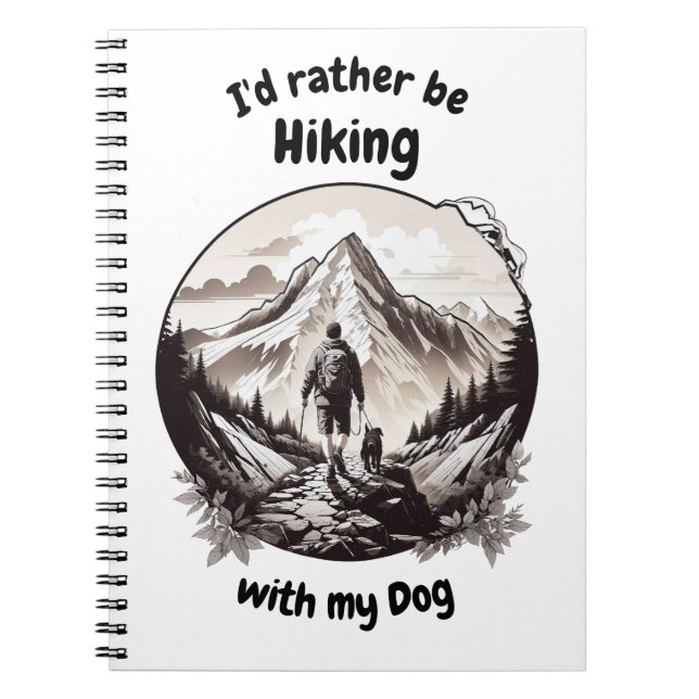Hiking with my dog notebook (Front)