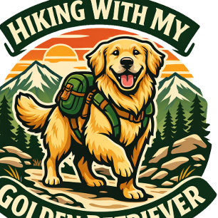 Hiking With My Golden Retriever Apron