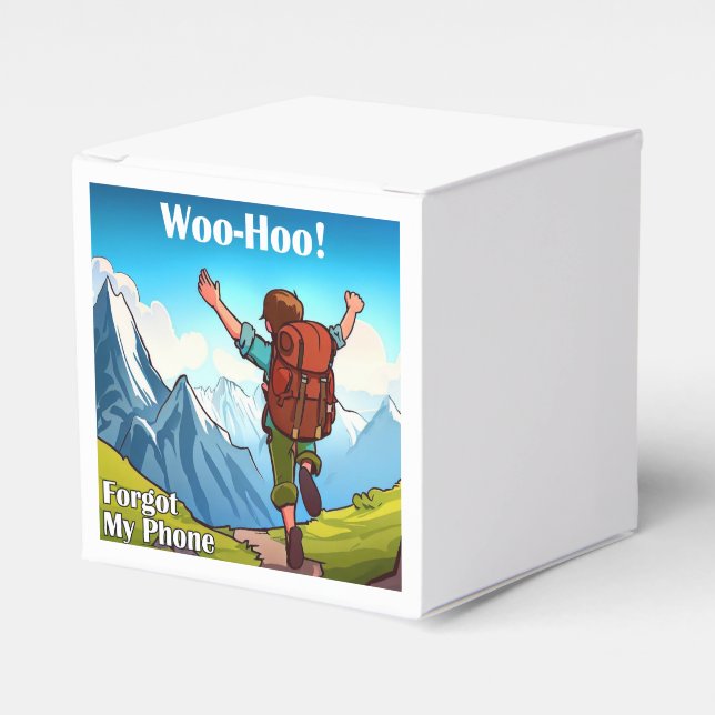 Hiking Woo-Hoo Forgot My Phone Favour Box (Front Side)