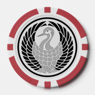 Hikosaburo I Kabuki Crest Tsuru no Maru Mon Poker Chips