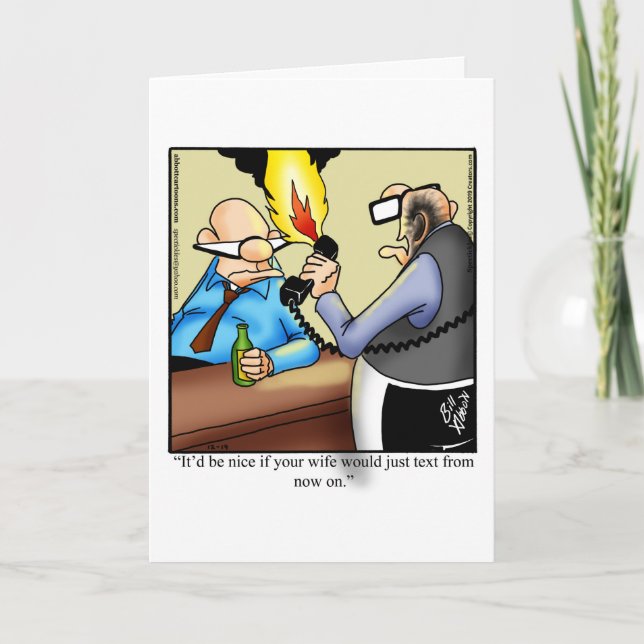 Hilarious Anniversary Humour Greeting Card (Front)