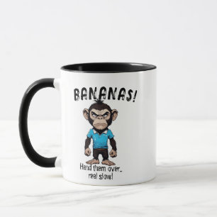 Hilarious Banana Hold-up Funny Ape Monkey Graphic Mug