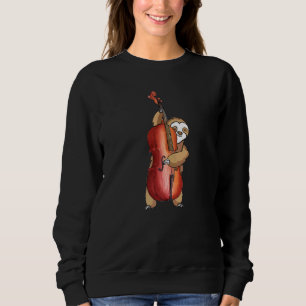Hilarious Bassist Stringed Instrument Beating Trom Sweatshirt