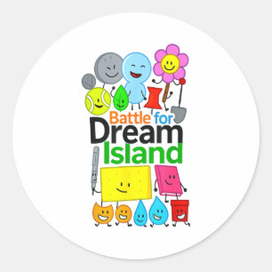 Hilarious Bfdi Graphics For Kids Battle For Dream Classic Round Sticker