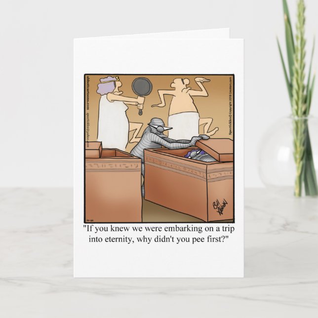 Hilarious Bon Voyage Humour Greeting Card  (Front)