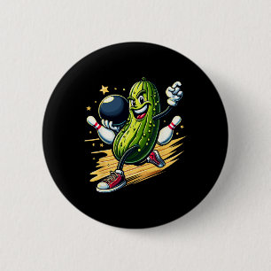Hilarious Bowling Pickle 6 Cm Round Badge