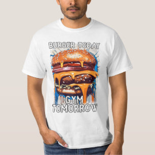 Hilarious BURGER Quote Vintage Retro Illustration T-Shirt