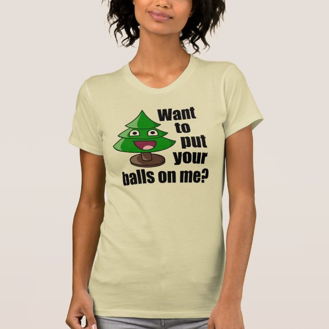 Hilarious Christmas Tree T-Shirt (Front)