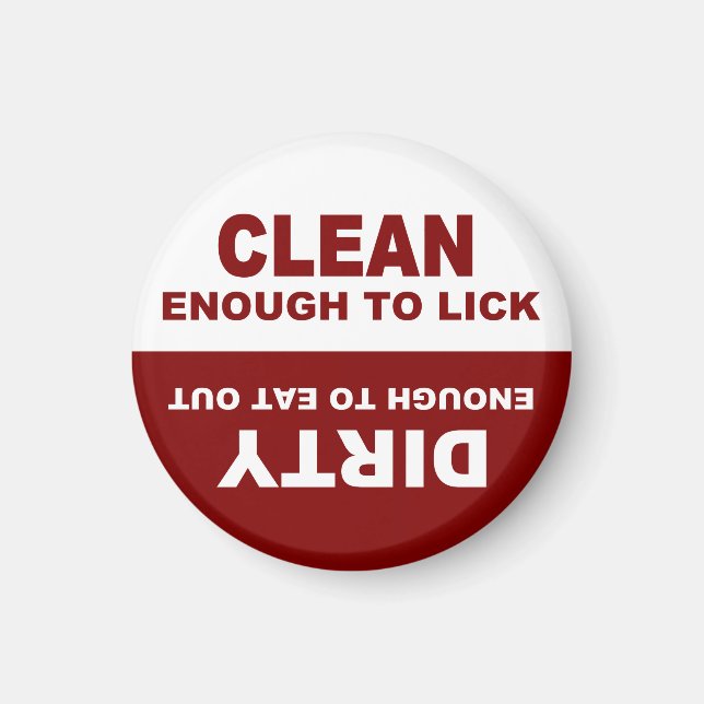 Hilarious Clean and Dirty Dishwasher Magnet (Front)
