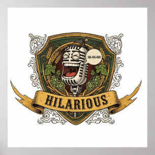 Hilarious Comedy T-Shirt Poster