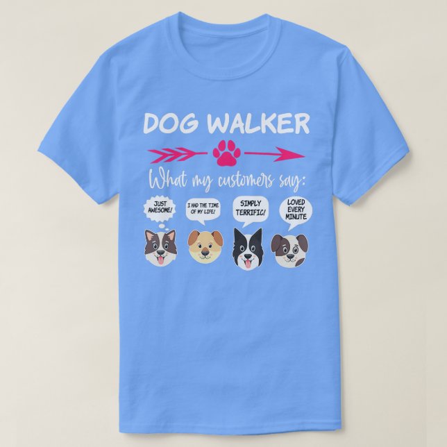Hilarious Dog Walker Gifts Pups Funny Dog Walking  T-Shirt (Design Front)