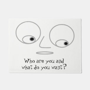 Hilarious Face Design Rude Doormat