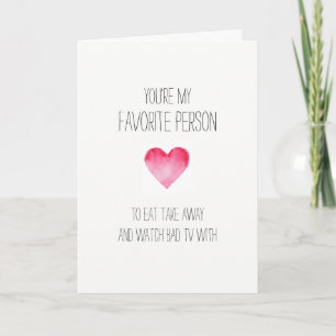 Hilarious favourite person Valentines card