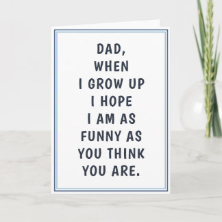 Hilarious Funny Dad Jokes Birthday Father's Day Card