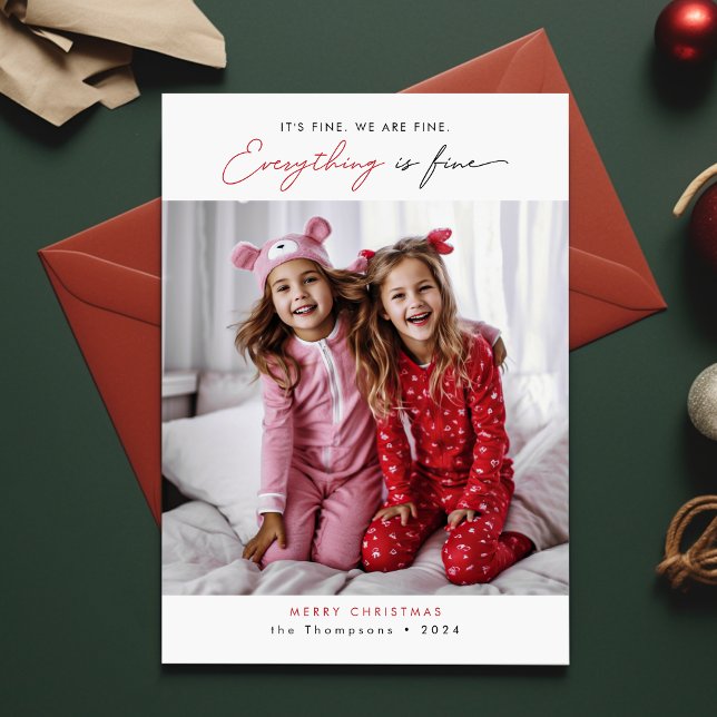 Hilarious Funny Family Christmas Kids Photo Holiday Card (Creator Uploaded)