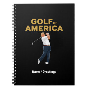 Hilarious Funny Golf of America Meme Trump Pun  Notebook