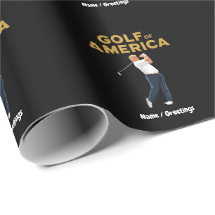 Hilarious Funny Golf of America Meme Trump Pun  Wrapping Paper