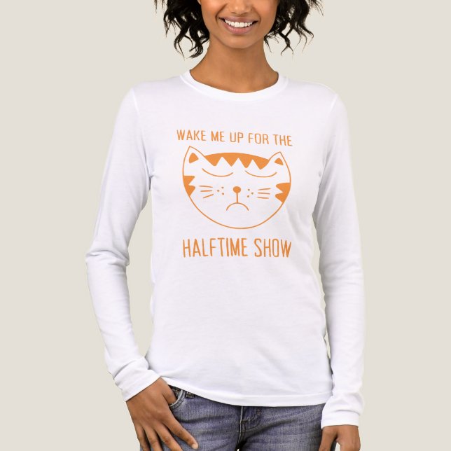 Hilarious Game Day Wake Up For Halftime Reminder Tri-Blend Shirt (Front)