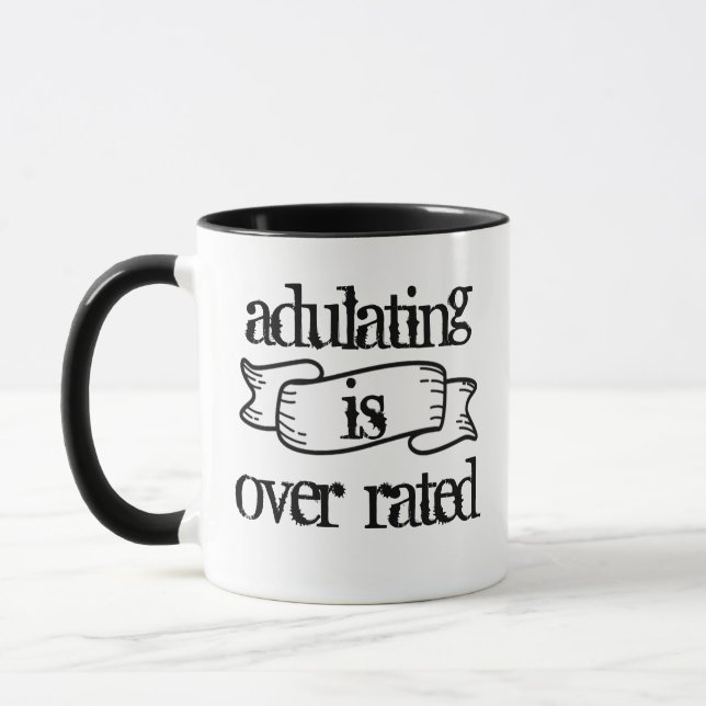 Hilarious Gift Idea | Adulting is Overrated Funny Mug (Left)