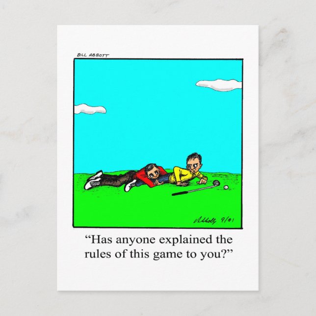Hilarious Golf Humour Postcard (Front)