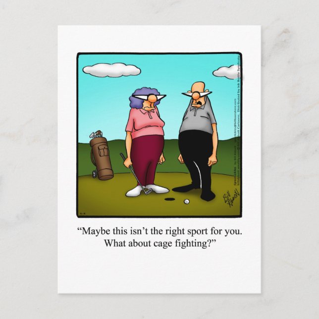 Hilarious Golf Humour Postcard (Front)