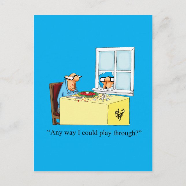 Hilarious Golf Humour Postcard (Front)