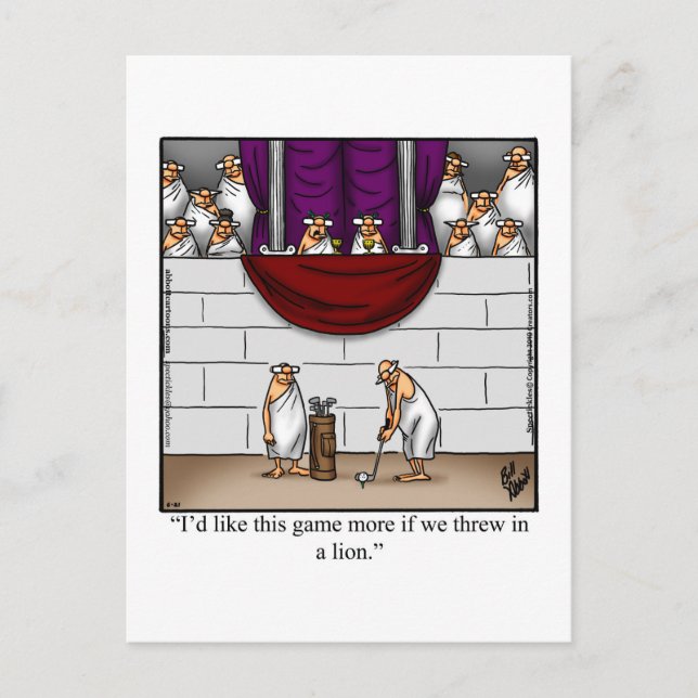 Hilarious Golf Humour Postcard (Front)