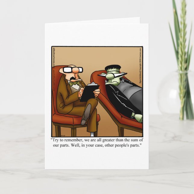 Hilarious Halloween Humour Greeting Card  (Front)