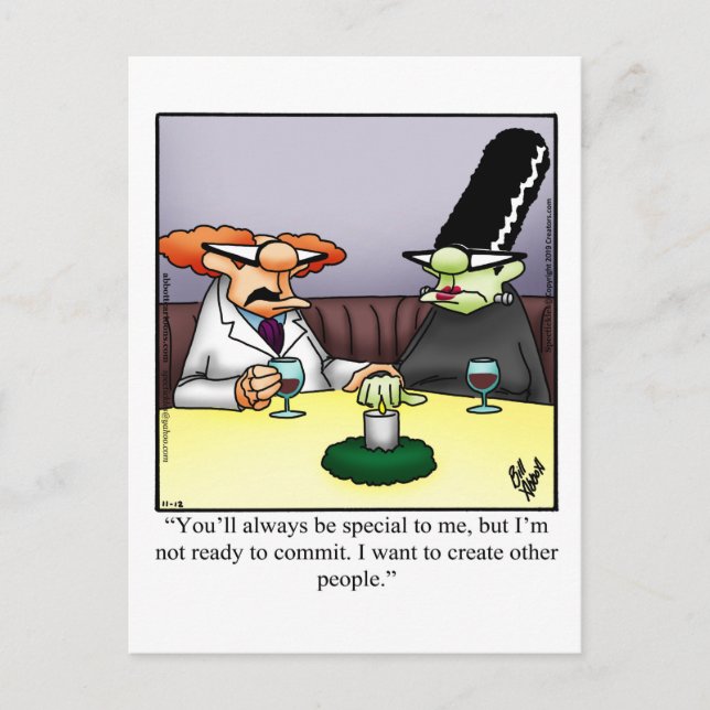 Hilarious Halloween Humour Postcard  (Front)