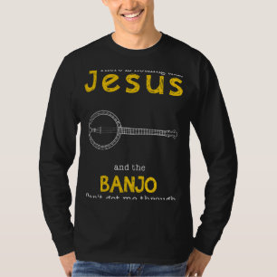 Hilarious Jesus & Banjo Slogan Tee  Inspirational