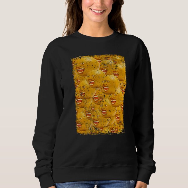 Hilarious Lemon Crazy Face Smiling Meme Funny Lemo Sweatshirt (Front)